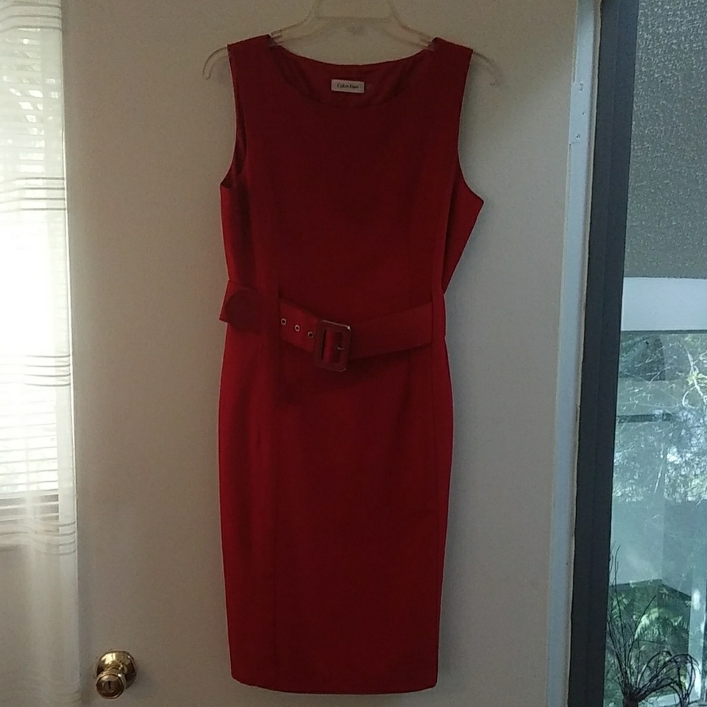 Calvin Klein red dress